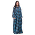 Snuggs Wearable Blanket Monk Blue Checkered